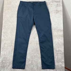 Proof Rover Pants Mens 33 Straight Fit Dark Blue Slate Technical Chino Trousers